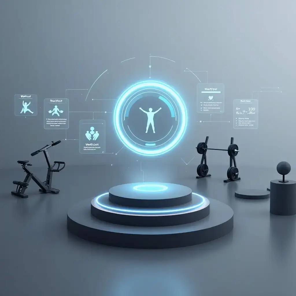 A variety of smart fitness devices including smartwatches, smart scales, and fitness rings