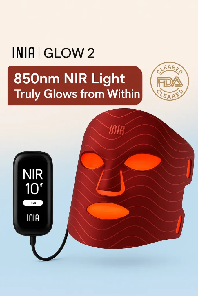 INIA Red Light Therapy Mask Review: Anti-Aging & Skin Firming at Home