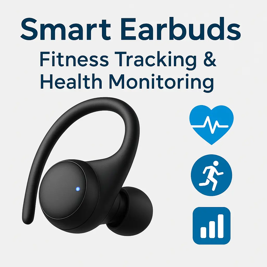 health monitoring earbuds, fitness tracking earbuds